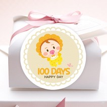 더굿데이 첫돌 돌잔치 백일 생일스티커 16종 포장데코스티커, 15 아기백일축하해베이직형60mm/12장