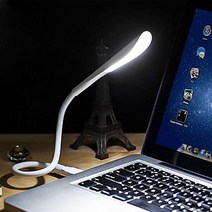 플렉시블 터치 LED스텐드 USB타입 노트북/보조배터리 조명, 플렉시블 LED 터치USB라이트[화이트]
