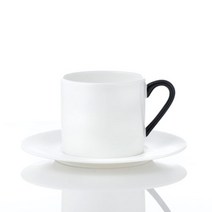 [화이트블룸] Black Edition Slow Morning Teacup _ Saucer, 화이트, 1개