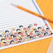 후아미 픽셀캐릭터 제작편지지 15 * 21cm 편지지/세트, 크라프트 - 편지지6매 봉투 3매