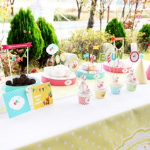 [에스엠파티]페이퍼 돌상 백일상 홈파티세트 10종, 혼합