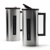 키친아트 라팔 스텐레스 물병 1+1 1.6L, 브라운 + 실버