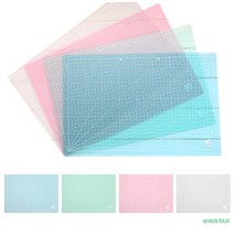 [윈스타] 반투명 커팅매트 A3/데스크패드 컷팅 고무판, 그린