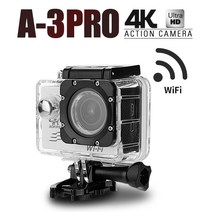 S2J 체이스뷰 A-3 PRO UHD(4K) 와이파이 액션캠, A-3 PRO 액션캠 블랙(메모리 미포함)+셀카봉
