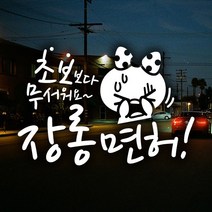 제제데코 [제제데코] 초보운전 안전운전 차량 스티커 06, 172_장롱면허쁘띠_화이트