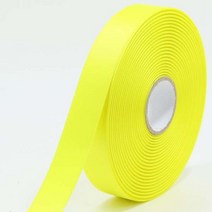 [스마일리본]무광공단리본 25mm (9미터 컷팅롤), 형광노랑