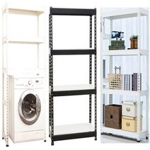 무볼트 조립식앵글 수납선반 아이보리+MDF합판포함세트, 높이 1200(5단)