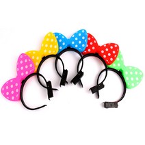 리코코리아 LED 별봉 야광 콘서트 파티용품 응원, 선택1)리본머리띠, 1개