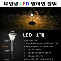 솔라존 태양광 LED 잔디등(방사형 불빛), 1개입