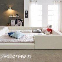 아로미가구 드림패밀리침대 벙커형 + 7존 포켓매트리스, 아이보리