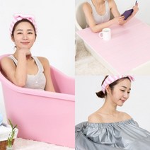 이동식반신욕조+사우나커버 +욕조덮개, 핑크욕조+사우나커버+핑크덮개, 1set