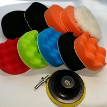반짝반짝 드릴용 광택패드세트 5인치(12.5cm), poli08, 12피스