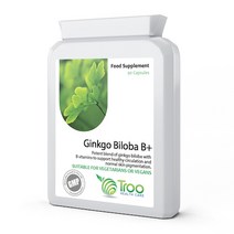 [6팩]영국산 트루 (6팩)영국산 징코 은행나무 비타민B군 (2000mg 90 캡슐), 500mg, 90캡슐