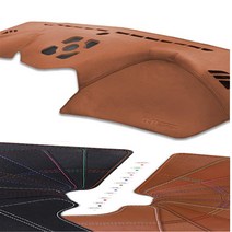 DUB 가죽 대쉬보드커버 튜닝용품, 검정-레드스티치, 액티언 상단 네비형