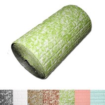 하오 3D입체벽지1m x 20M 단열벽지 인테리어 몰딩, 3D 입체벽지 블럭 그린 20M, 1개