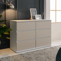 가구데코 에이플 브릭 와이드 서랍장 AP0127, 그레이화이트