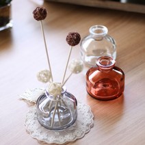 샬롯 라제나 원형돔 디퓨저용기 100ml, 투명브라운