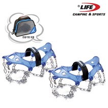 라이프스포츠 스파이크-프로 체인 스텐 아이젠 등산 스패츠, 레드