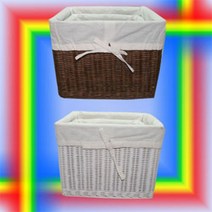 라탄 멀티 사각 / 화장품 마스크 담는 바구니 과일 문구 나무 바스켓 빵 보관 수납함 장난감 분리 소품 수납 브라운 화이트 정리함 정사각 진열 햄퍼 흰색 속옷 옷장 사물함 팬트리