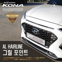 닥쏘오토 코나 전용 몰딩 악세서리, [코나] AL 헤어라인 그릴 포인트 플레이트-1P