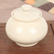 베이지 3인 차통(차호)