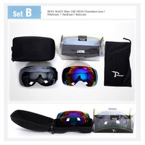 TIDAL 고글 ASIA FIT FRAMELESS STYLE, BLACK SILVER고글 + CHAMELEON LENS B셋트