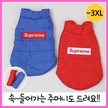 이지 ST 강아지옷패딩 강아지조끼패딩겨울옷올인원, 04.체크 아이러브 올인원(red)