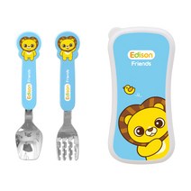 에디슨 프렌즈 스푼포크 케이스세트 베이비, 사자 하이언, 1세트