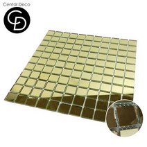 중앙데코 시트라인 벽 바닥타일 모자이크타일 (10장이상 사은품증정), 03-05 25mm Y25-B5 골드미러, 1장