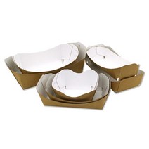 [테이크아웃용기] 크라프트 종이몰드 받침 100장(백색) 스테이크 샌드위치 도시락 포장, 6. 크라프트 종이몰드 KPM-6호(백색/100장), 100개