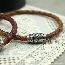 동서스토어 앤틱무늬 스텐 자석 마감장식 4mm 5mm 가죽마감장식 빈티지 장식, 내경4mm