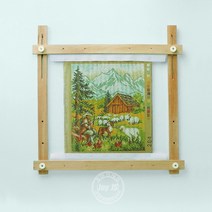 조이십자수 독일 KLASS & GESSMANN 원목 사각 조립 자수수틀(331), 400 x 400 mm