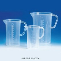 플라스틱핸들비이커(Vitlab PP 몰드눈금), 1개, 100ml