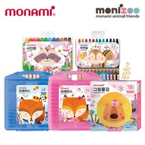 모나미 모니주 화구류 크레파스 색연필 사인펜 연필 물감, E. 물감, 2.수채물감 6ml 12색 여