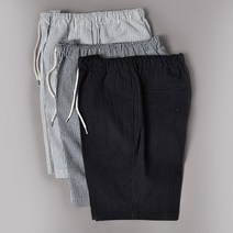 준옴므 여름 남자 스트라이프 지지미 밴딩 끈 반바지 남성용 03S