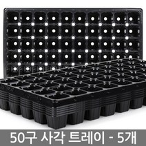 한성 모종 트레이 32구 사각 5장 모종판 포트 묘목 모판, 04_한성_트레이 50구(5장)
