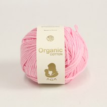 [앵콜스] 아가 오가닉코튼실 30g AGA Organic Cotton 유기농 면사 오가닉실 뜨개실 아기옷 아기양말 모자, 17 파스텔연분홍