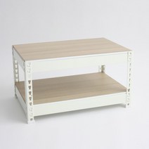 스피드랙 협탁 멀티테이블 직사각 스몰 600x400x330mm 2단, 백색