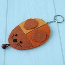 [못난이손] 쥐돌이 열쇠고리 패키지 키홀더 DIY 손바느질DIY, 쥐돌이 열쇠고리 DIY  : 주황