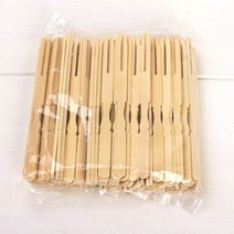 달곰베이킹 꼬치 스푼 포크 나이프 픽, 02-대나무2발포크(100개), 1개