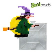지니비즈(GENIBEADS) 대형투명모양판, 대형투명 사각모양판, 1개
