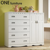 원퍼니처 해피클레스3자5단서랍장+옷장(세트) 아동서랍장/수납장, 화이트