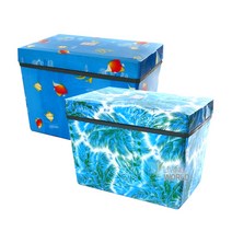 리빙월드 스티로폼아이스박스5호(업소용아이스박스 52L), 물고기, 52L