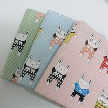 앤패브릭 면원단 도트래빗 3color 패브릭 원단, 핑크