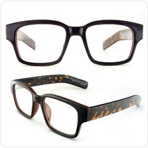 [패션뿔테]f/빈티지뿔테/브라운호피/스궤어스타일/굵은다리/FS3369-02