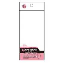 opp 접착백 투명접착백 지퍼백 투명지퍼백 비닐봉투 선물포장-소포장, OPP 투명접착백 8호 (40매)