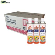 럭키산업 럭키 락카 스프레이 1박스, 흑색 40개 한박스