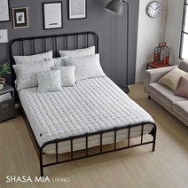 [샤사 미아] 소프트클라우드 극세사 누비 매트리스커버 K