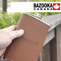 바주카 레자 힙플라스크 포켓 술병 250ml, 브라운 힙플라스크, 1개