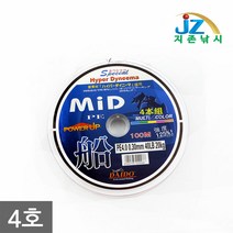 지존낚시 초강력 4합사줄(0.4호~5호), 그레이